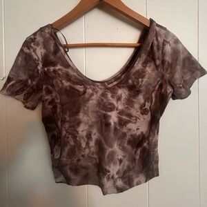 lululemon align tee diamond dye mink berry lunar grey